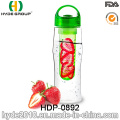 2016 Newly Plastic BPA Free Fruit Infusion Juice Bottle, Portable Plastic Fruit Infusion Bottle (HDP-0892)